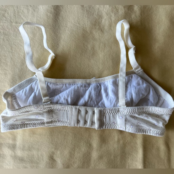 Young Girls Cotton Wirefree Bralette, Printed with Hooks - Yellow 32A - Picture 2 of 4